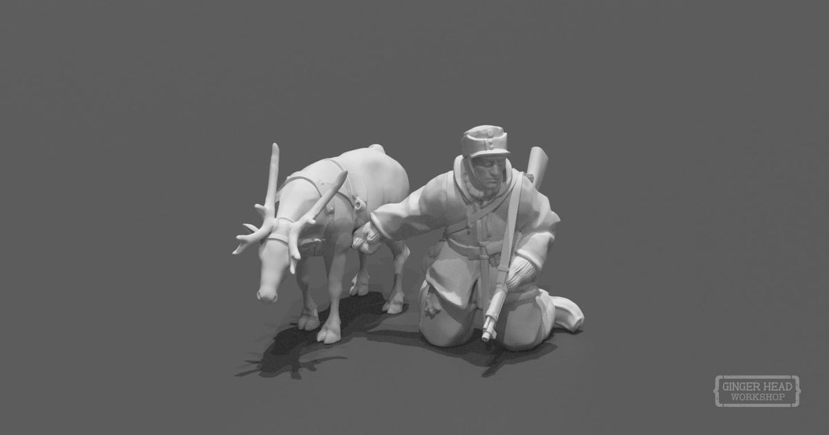 Finland Reindeer with handler(Winter)