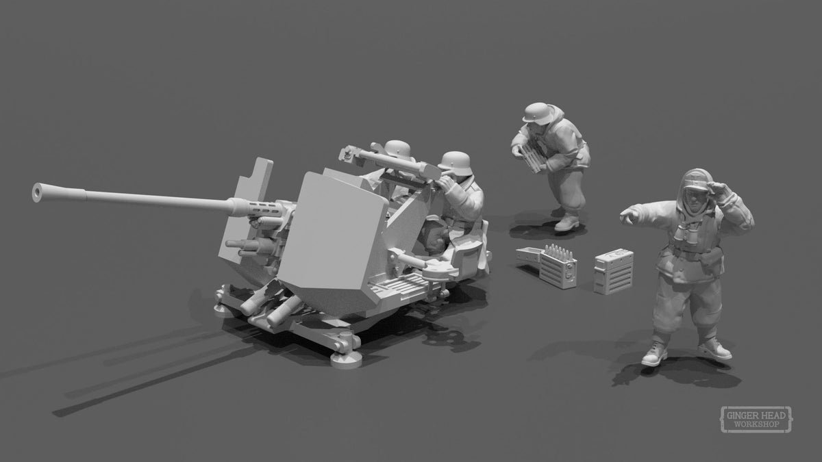 German Flak 37 Heavy Flak Autocannon Set