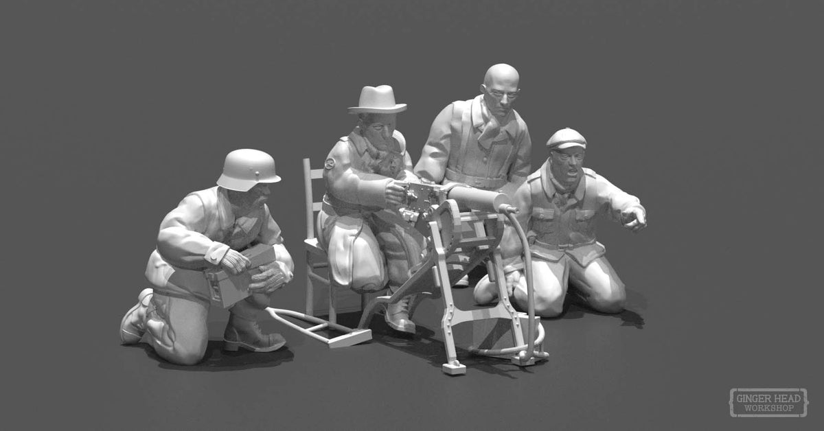 Volkssturm MG08 Machine Gun Team