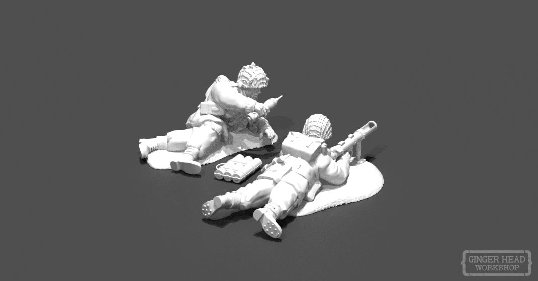 British Paratroopers - PIAT Anti-Tank team (Prone)
