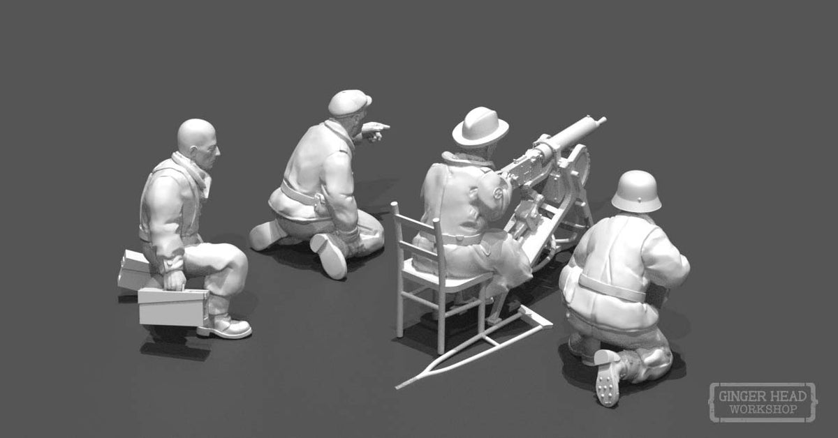 Volkssturm MG08 Machine Gun Team